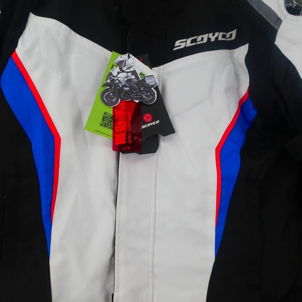 NEW Scoyco Men's XL Motorcycle Jacket Coat Built in Protection Windproof WP - Picture 3 of 16